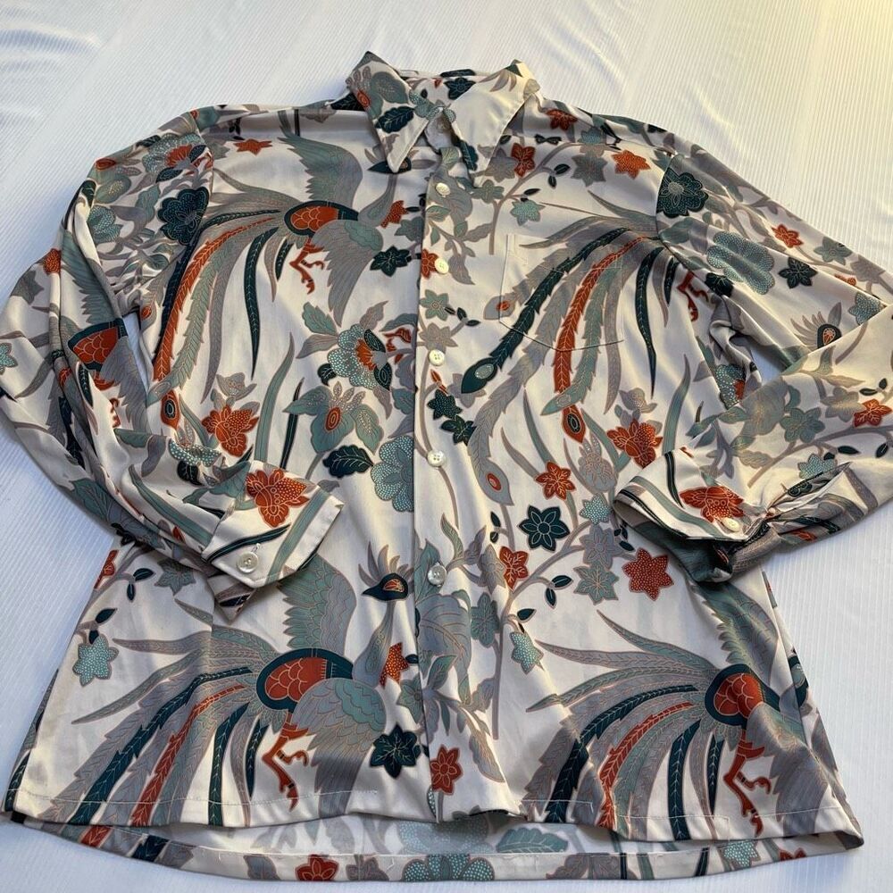 Mr. Morton Southern California VTG Paisley Button Up Shirt Size XL